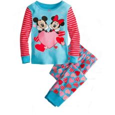 Pyžamo Minnie a Mickey Mouse - barva modrá